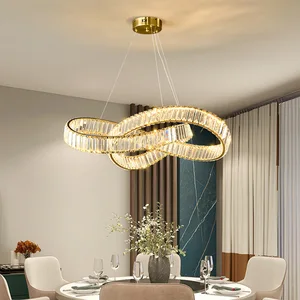 JACKSUN Advanced Sense Crystal Home Simple Style Pendant Light for Living Room Dining Room Bedroom Hall  Villa
