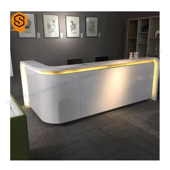 L shape store counter table