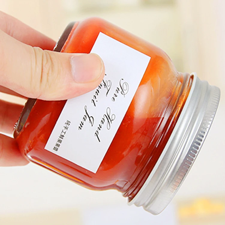 300ml 250ml Fancy Small Round Glass Jars with Lids for Honey Jam
