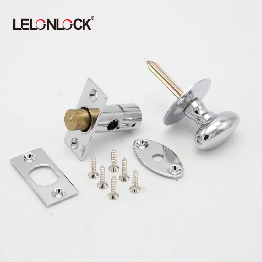 Solid Brass Fire Hydrant Lock System Fire Door Invisible Rack Bolt Security Door Lock with Oval Knob