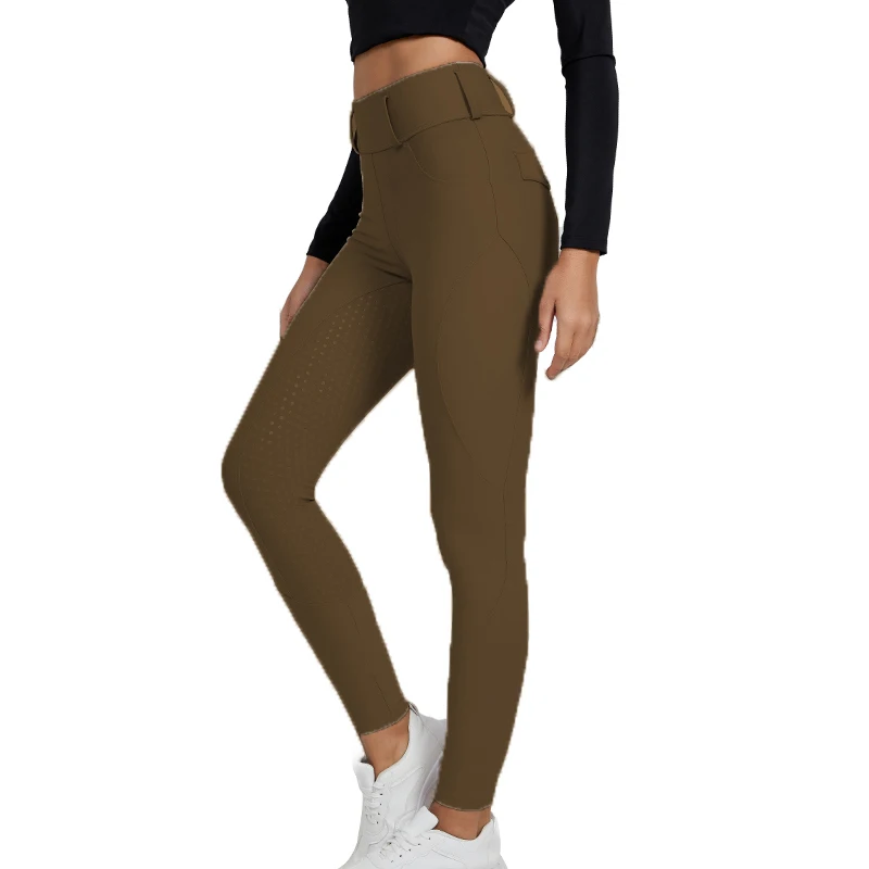 New Arrival Silicone Printing Equestrian Pant Stretchable Women's Horse Riding Leggings Breeches Equestrian Apparel