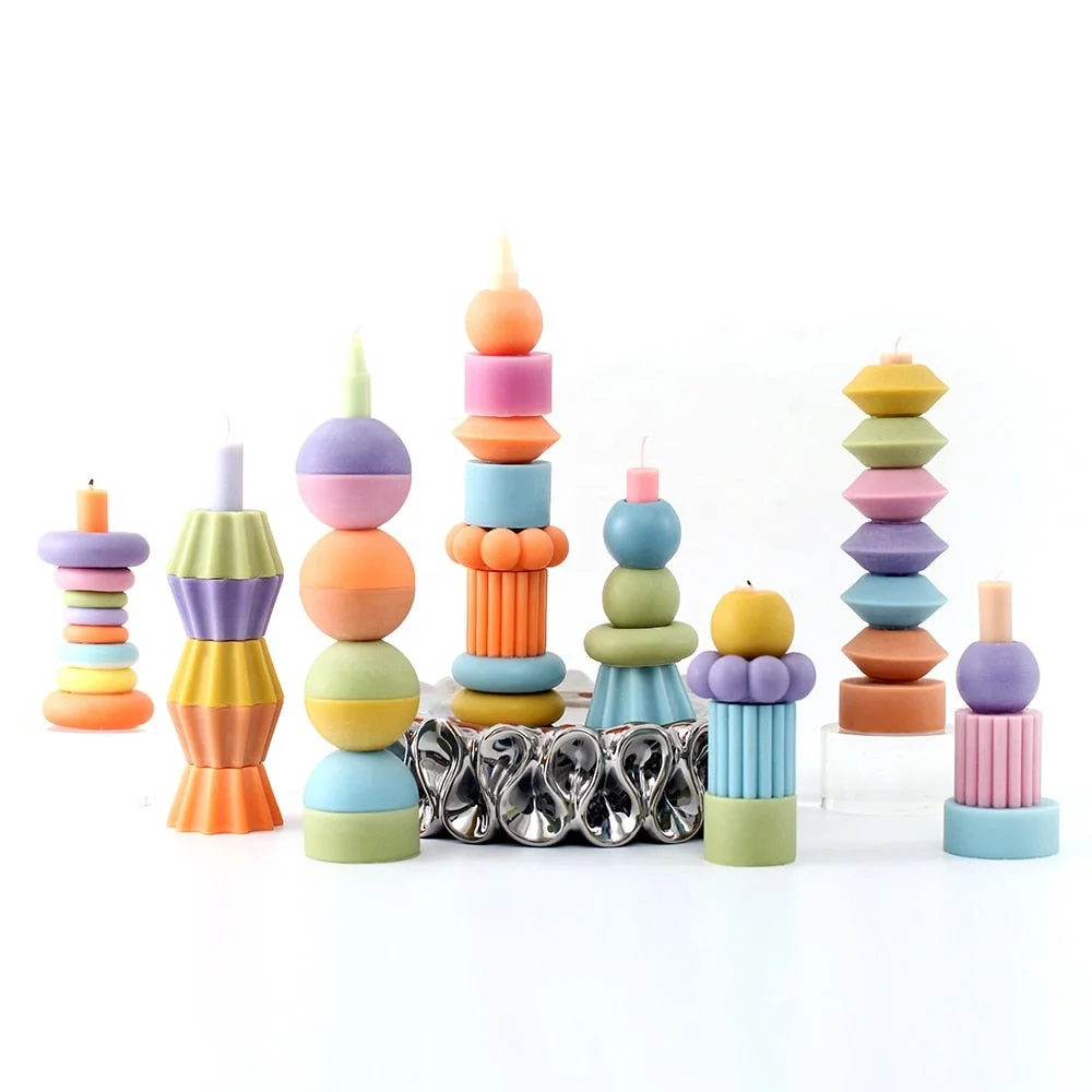 Handmade Building Blocks Stackable Wax Candle Home Decoration Diy Candle for Candle Making