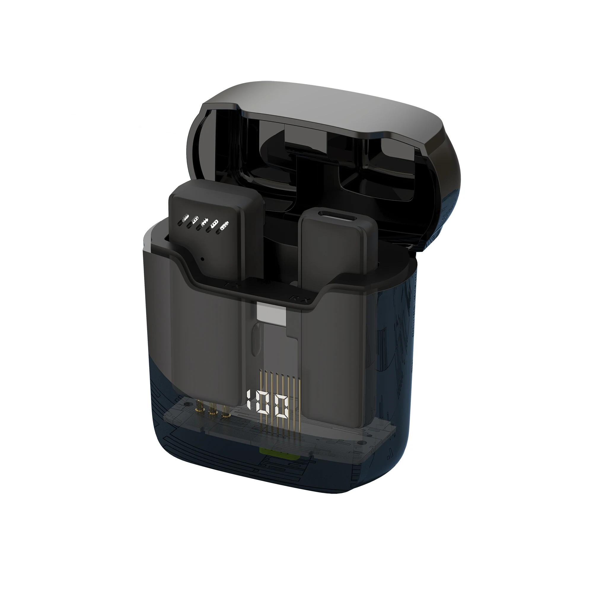 Long Battery Life Portable Clip Mic Wireless Lavalier Microphone