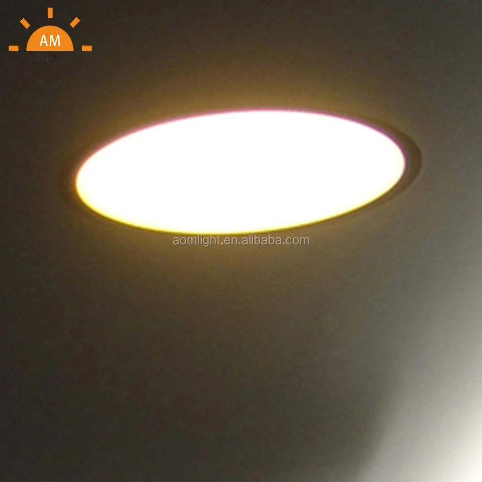 Isolated AC85-277V Round Shape Recess Type Light Panel 40W LED Lamp Dimmable Tunable CCT Flushed Down lIght for Indoor Lightings