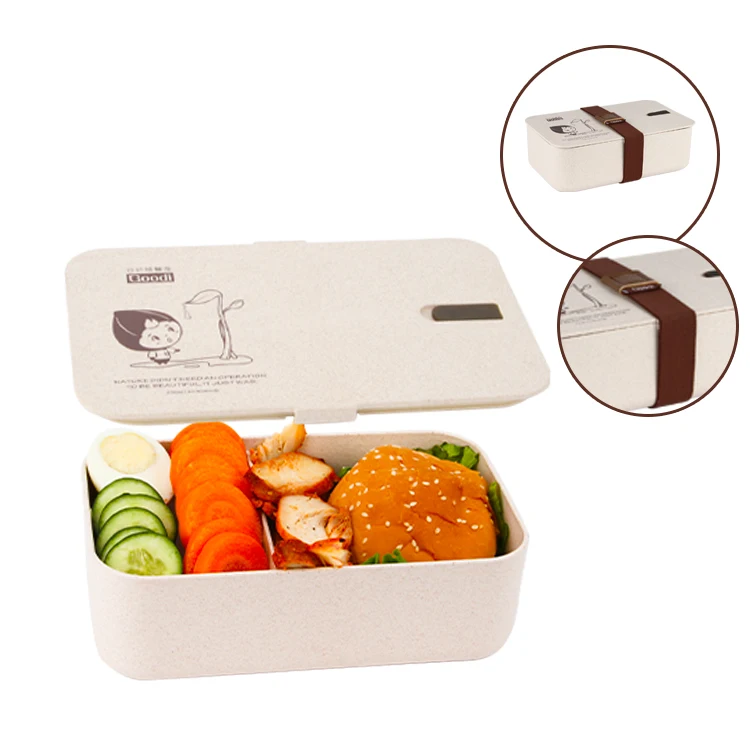 High Quality Wheat Straw Bento Box Rice Husk Lunch Box Wheat Fiber