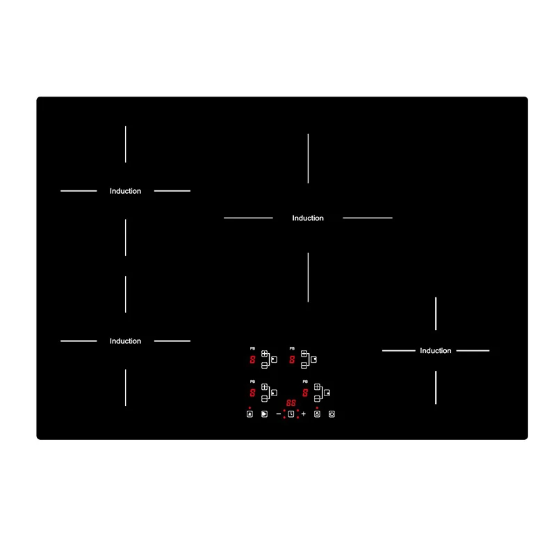 7800W Built-in Induction Hob 4 Burners Electric Cooker With Schott Ceran or Not OEM Cooktop