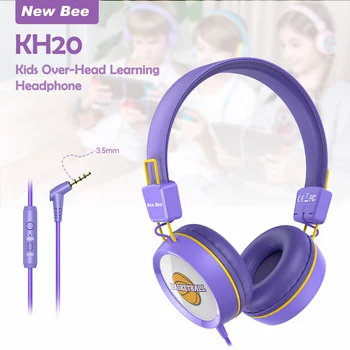 2022 New Bee New Design KH20 Music Learning Hands Free Open Ear Noise-Canceling Student Headphones Gaming Headset with Mic Usb