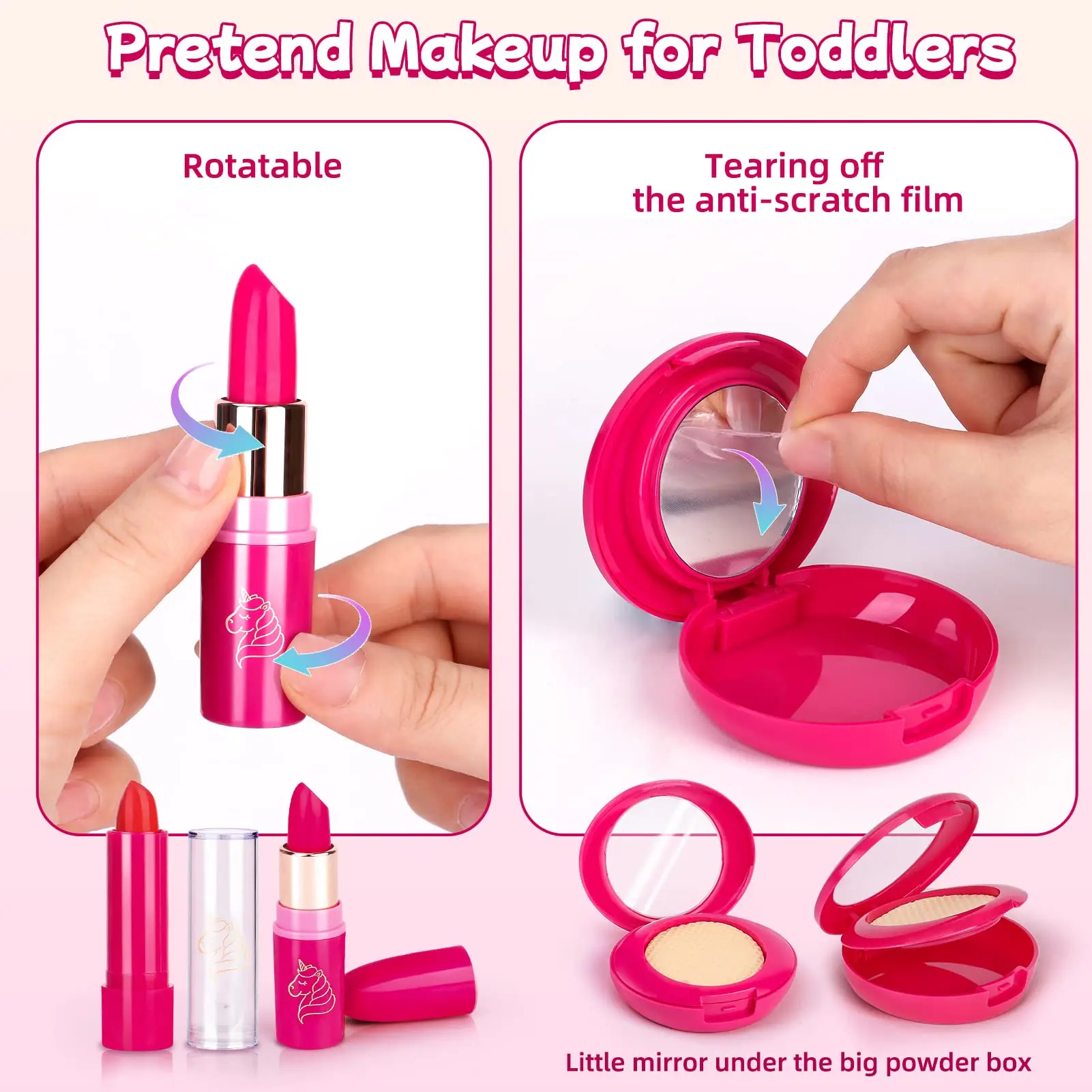 Lip Gloss Plastic Pretend Makeup Set Pretend Makeup Kit Pretend