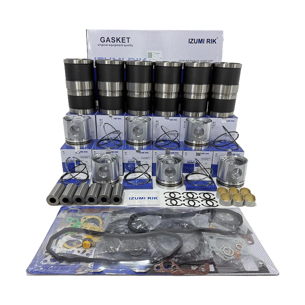 IZUMI RIK S6D108 S6D125 SA6D140E-2 Overhaul Rebuild Kit with Overhaul Kit for Komatsu Aftermarket Engine Parts