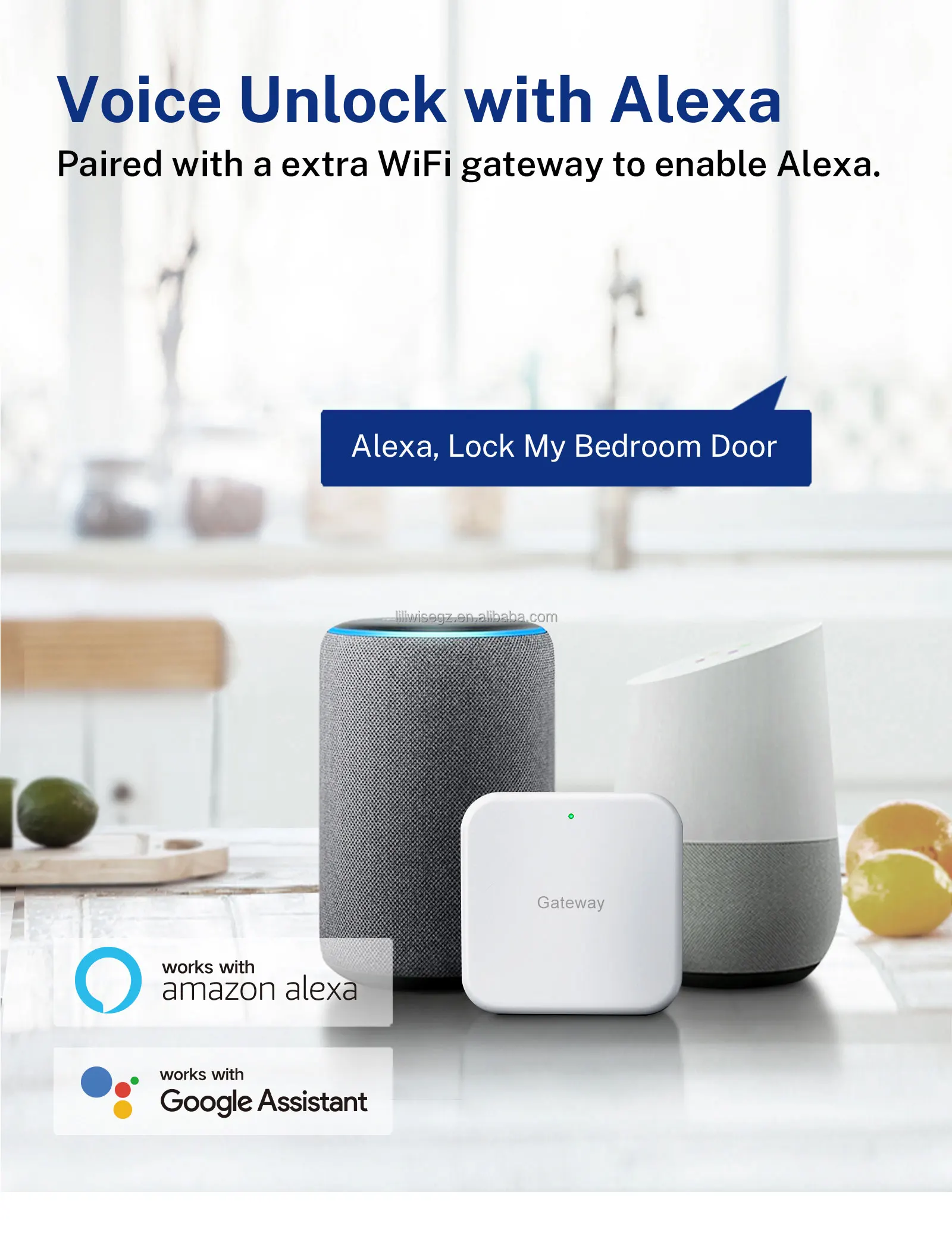 Liliwise Smart Door Lock with 6V Battery 35~55mm Door Thickness and 200 Fingerprint Capacity Auto Deadbolt Electronic Door Lock 11