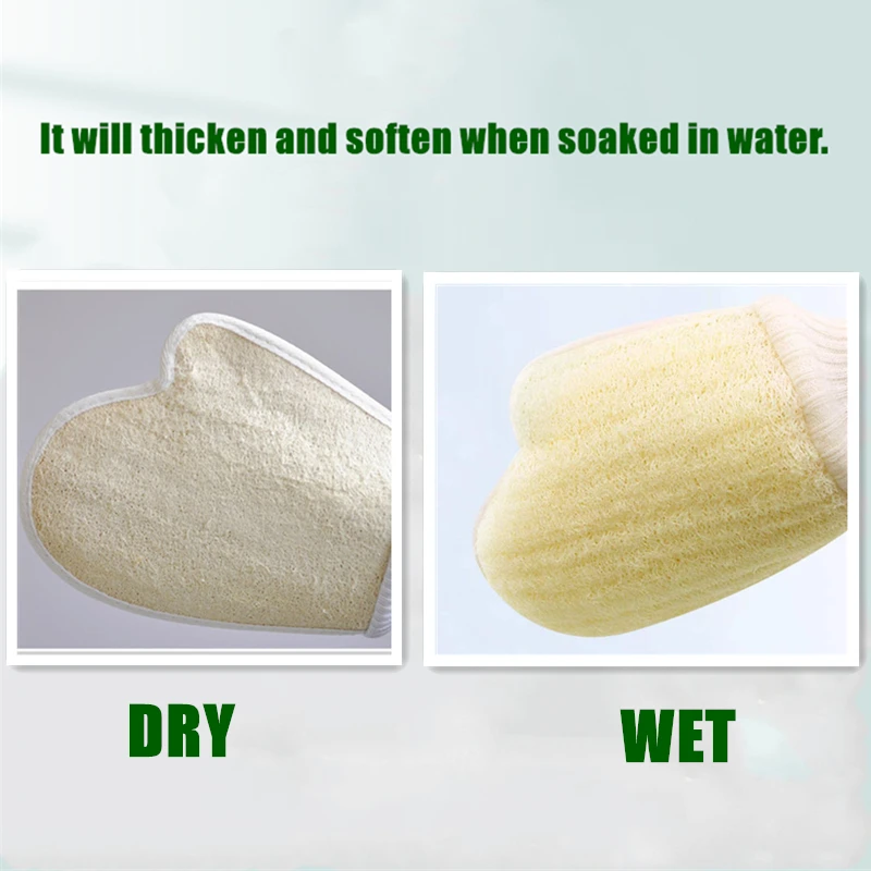 Custom Natural Eco Friendly Exfoliation Pad Shower Luffa Gloves Towel