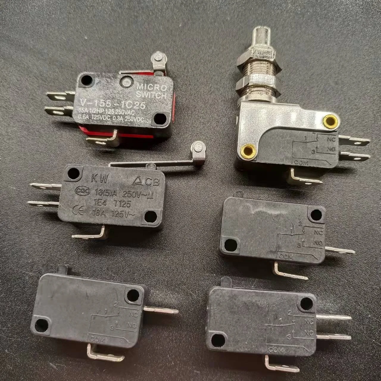 3 Pin Micro Momentary Push Button 5A 125V 250V Sensor Limit for All Micro Switch Switch