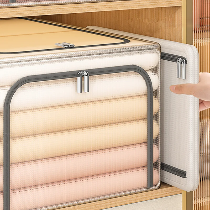 Foldable PVC Clothing Organizer with 20-35L Capacity Over 10kg Load Durable & Waterproof for Modern Home Storage Box