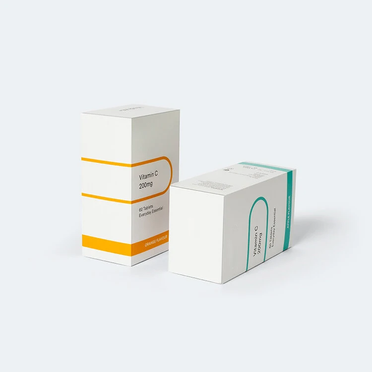 Custom Supplement Boxes Eco Friendly Recyclable Natural Health Vitamins Packaging Paper Box Solutions