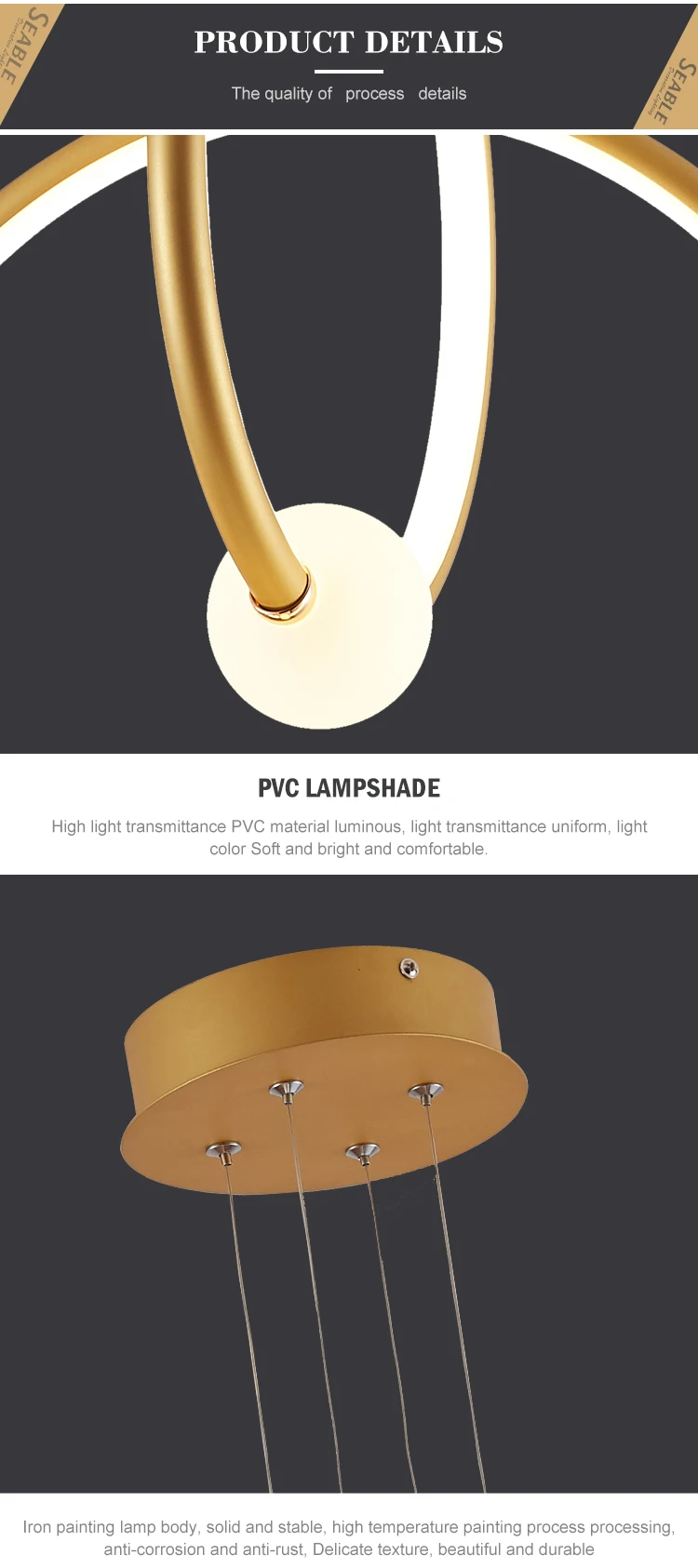 New Product Indoor Hanging Decoration Home Shop Cafe LED Modern Chandelier Pendant Light