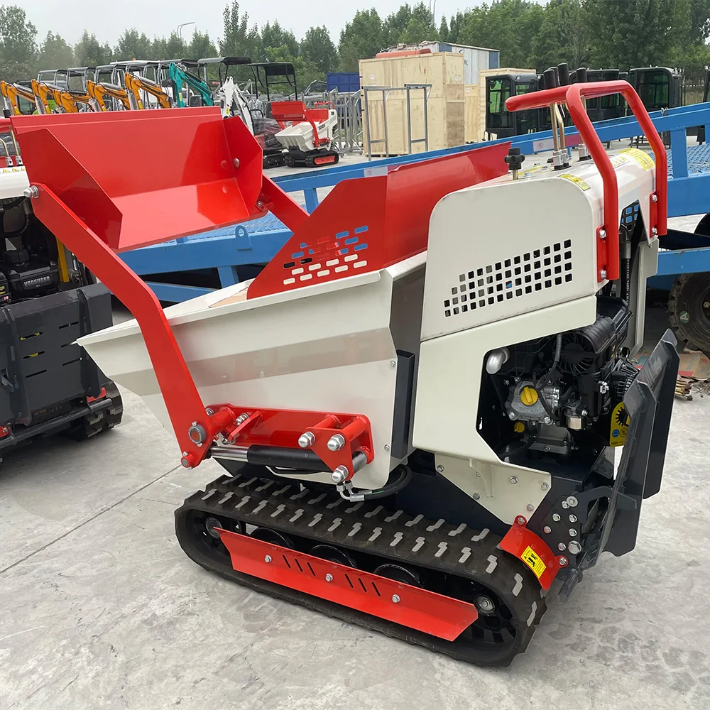 500kg 800kg Mini Dumper Price Small Crawler Transporter Diesel Self ...