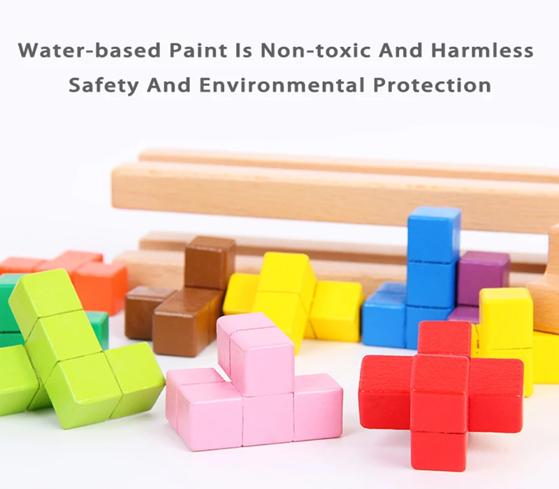 Stacking Toys Building Blocks Montessori Educational Wooden Toys Logic Training Game Preschool Brain Baby Toys Educational