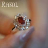 White plated red zircon
