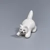Gato blanco entrecerrando los ojos