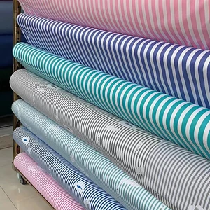 High Quality Soft Durable Cotton Striped Fabric Breathable Comfortable Eco-Friendly Lightweight Stripe Fabric