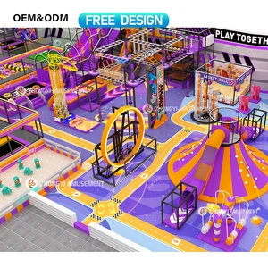 Saudi Arabia 2000 Sqm Children's Amusement Park Kids Interactive Commercial Indoor Playground Plastic Slide Equipment