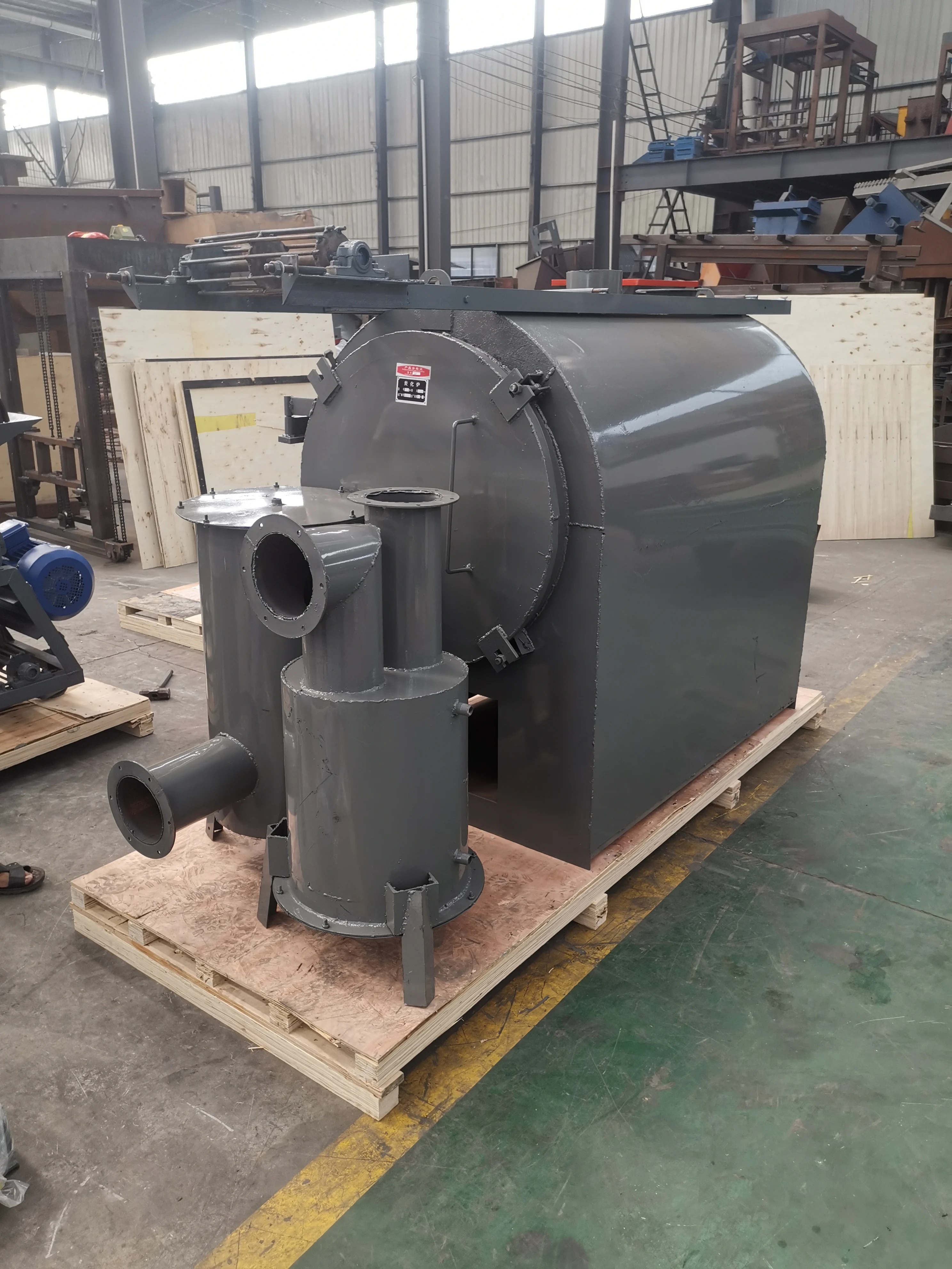 Smokeless Charcoal Retort Kiln Biochar Stove Machine Airflow Hardwood