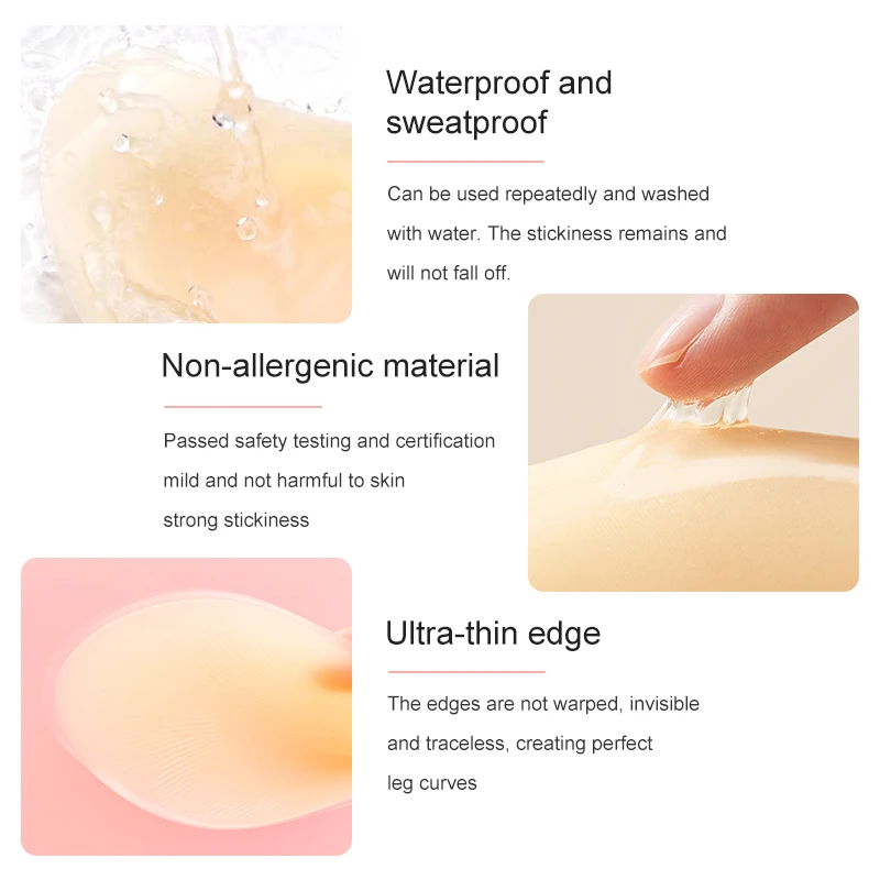 Xinrui  Daily Use Invisible Leg Shaper Silicone Pads Sticky Straight Leg Bodysuit