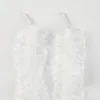 White elastic shoelaces with wooden ear design
