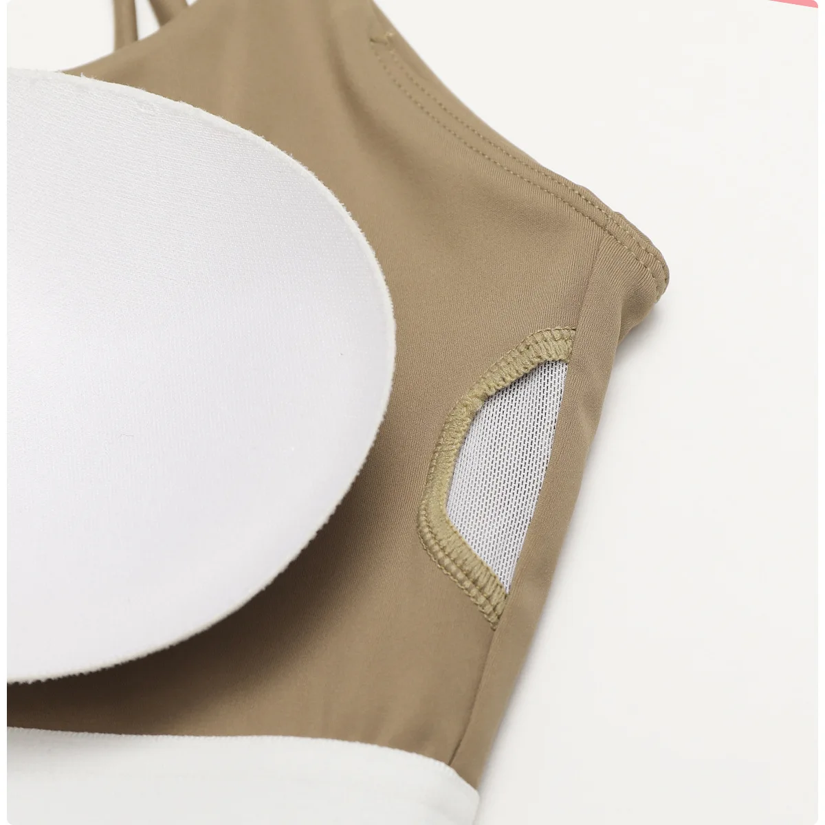 Wholesale Custom Recycled Nyoln Yoga Wear High Impact Sports Bra Gym