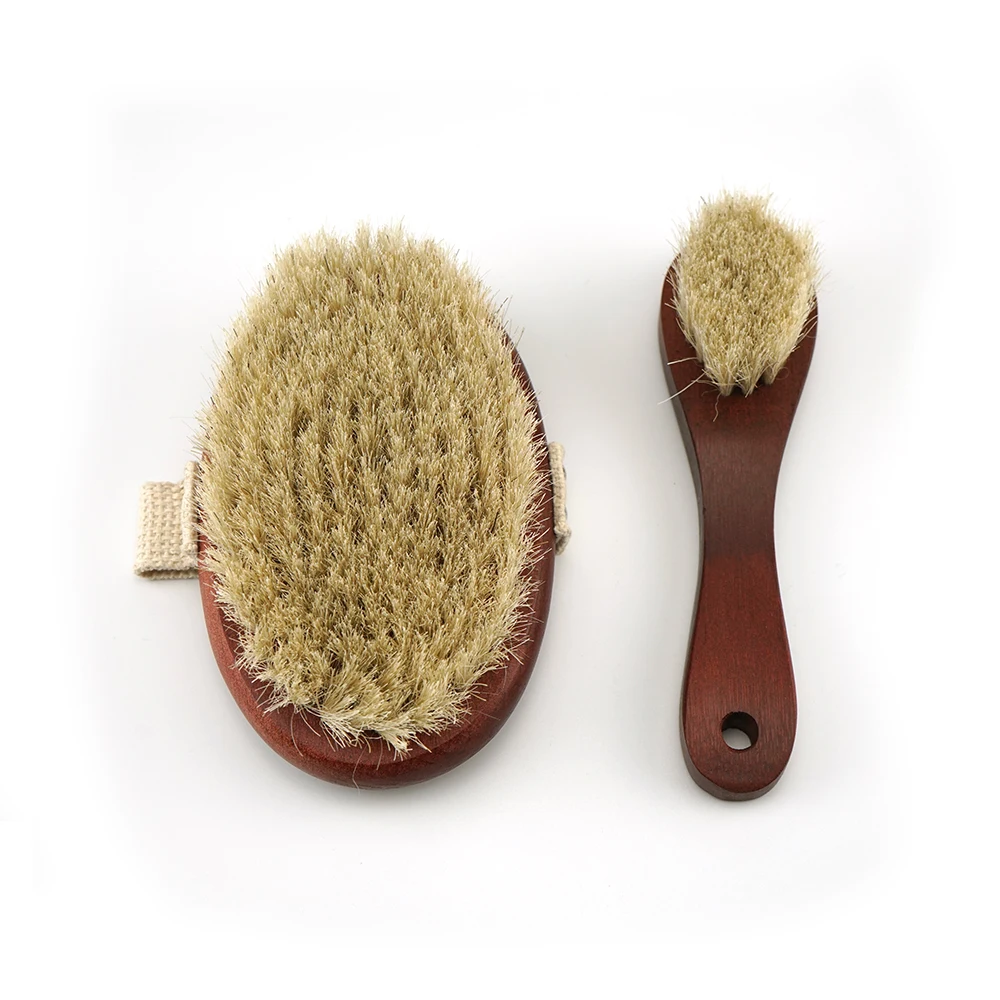 brush with natural boar bristles