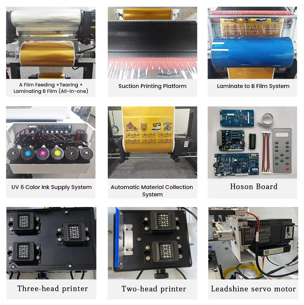 Lansong A3 UV DTF Printer 30cm Transfer Sticker Printing Machine Crystal Label Printer All in One Roll to Roll with Laminator supplier