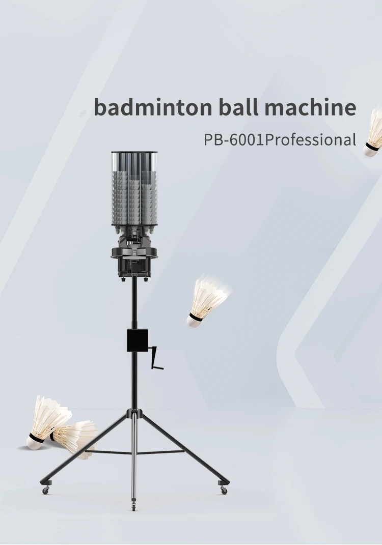 Auto Badminton Ball Machine Factory Direct China Pb-6001 Badminton Shuttlecock Feeder Machine With App Remote Control supplier