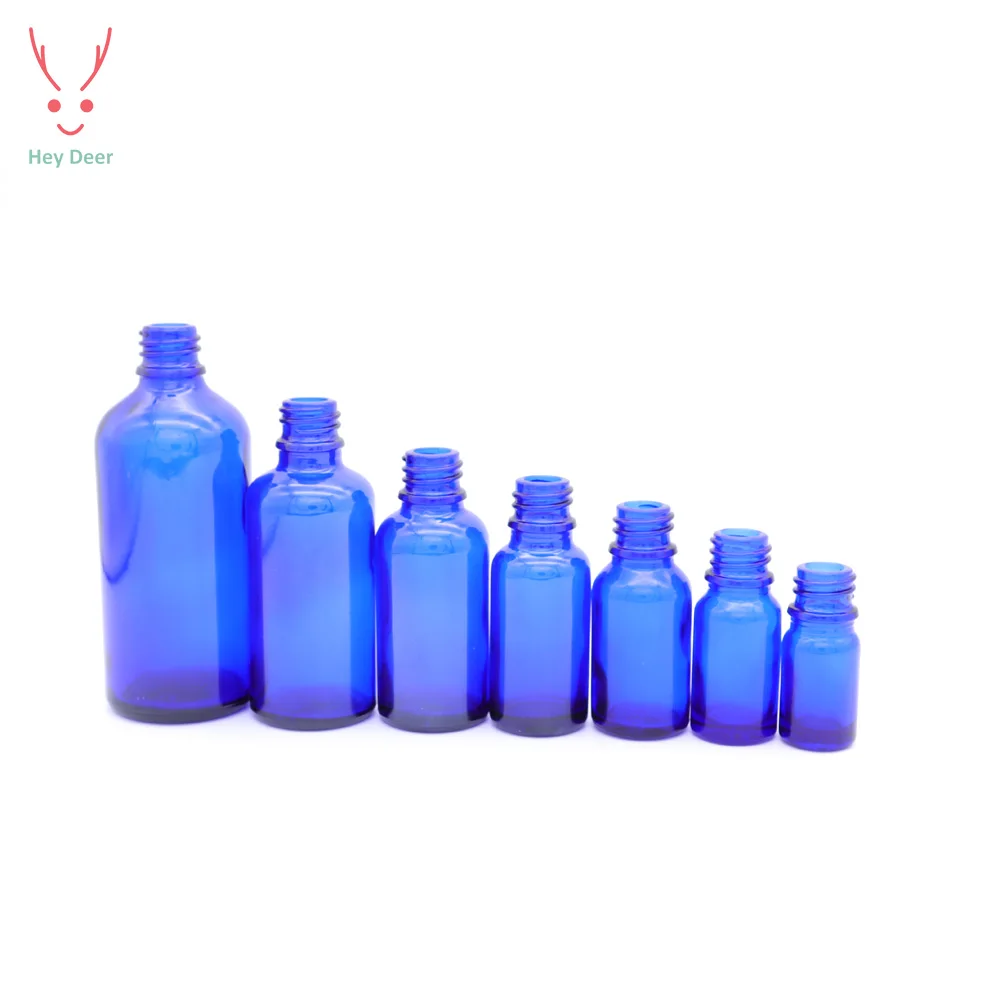 Din18 Dropper Blue Round Glass Bottle For Essential Oil - Buy Essential ...