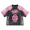 Magliette nere e rosa da football americano