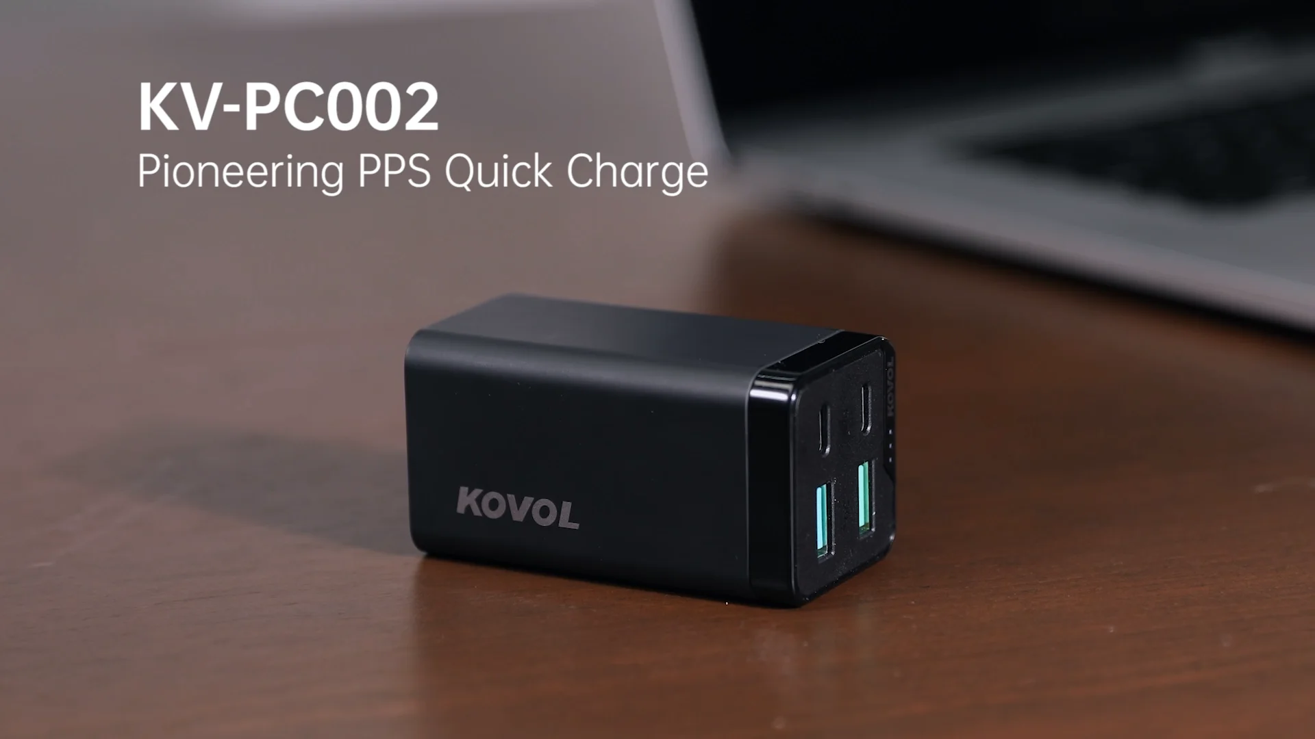 KOVOL 65W GaN Ladegerät 4 Ports - Schnellladen Für Laptop & Smartphone