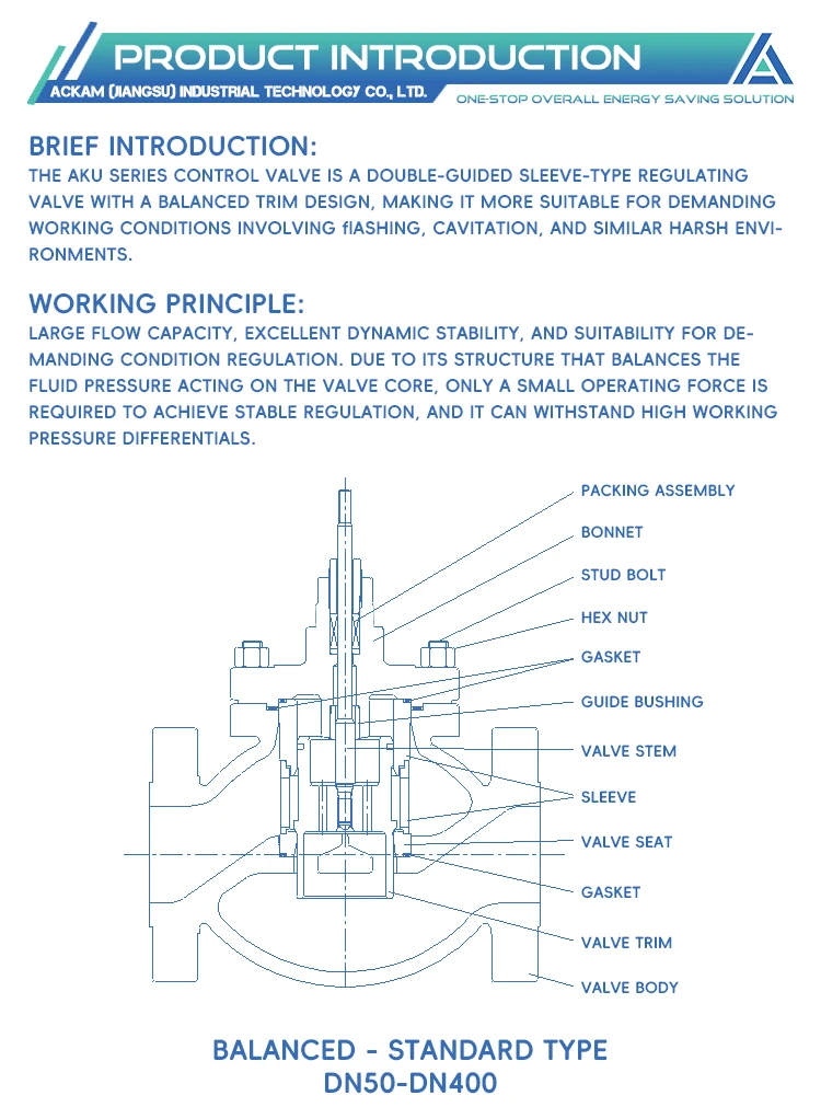 Easy to Assemble and Disassemble Sturdy Control Valves Strong Applicability Cage Control Valve for Oil and Gas supplier
