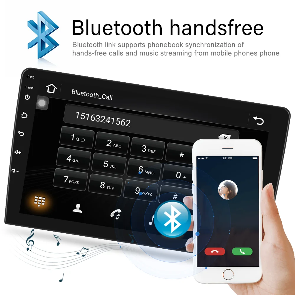 Podofo Android 2 Din 9'' Car Radio 2+64G Car Stereo for Nissan Cefiro A33 2003-2012 Wireless Carplay GPS WIFI BT FM Hifi OEM ODM