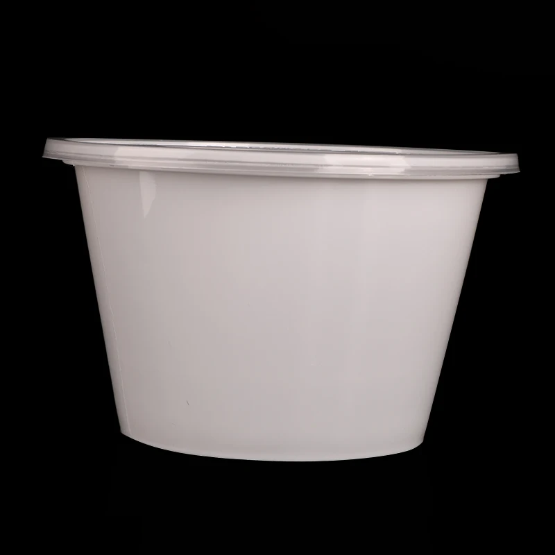 1750 мл 62 унции молочно-белые круглые пластиковые ведра для попкорна с крышкой 200 шт. в каждой коробке