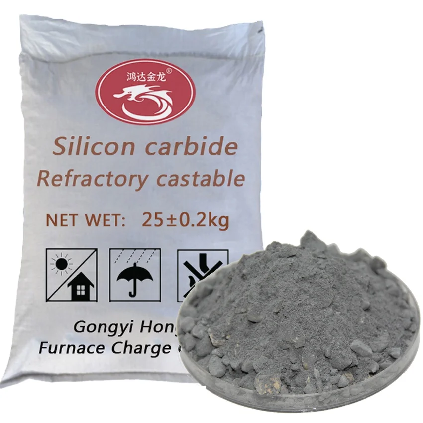High Temperature Fireclay Castable Dense Refractory Silicon Carbide Castable