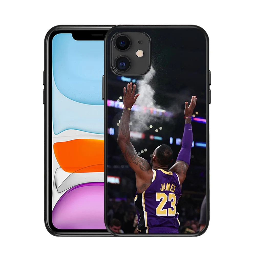 نمبر فايف Personalized Nba Basketball 23 Lakers Lebron James Soft Tpu Phone ... coque iphone 12 Lebron James Face