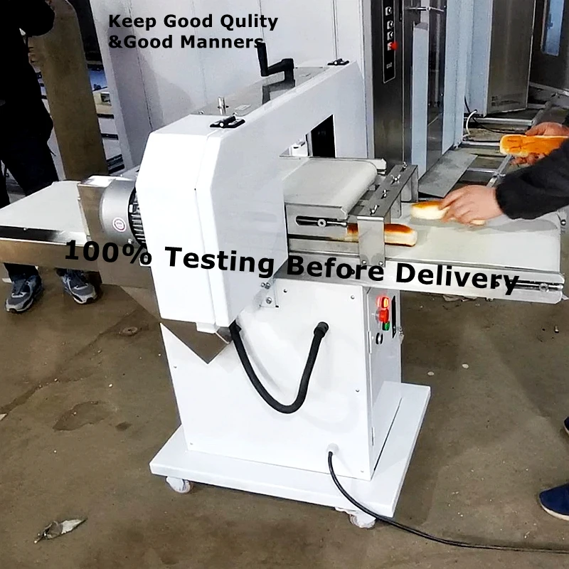 6000pcs/Hour Automatic Hamburger Slicer Machine Stainless Steel Bun Slicer Imported Blade Flat Cutting Low Waste Bakery Use High