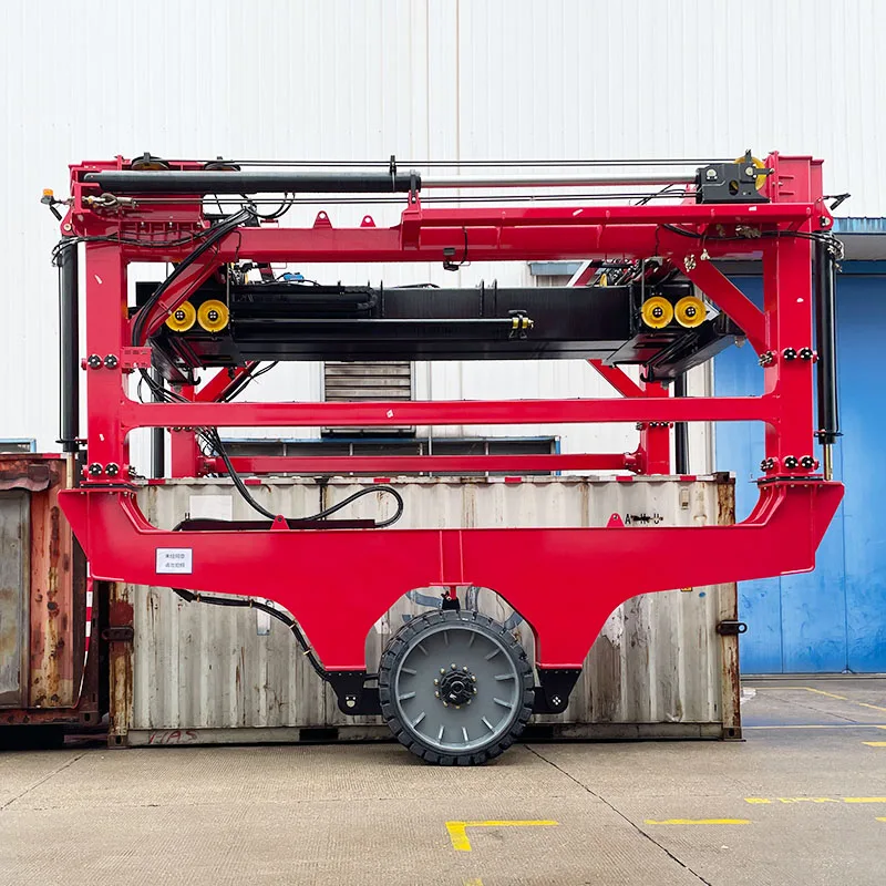 100 ton 54 feet container straddle carrier double main engine container ...