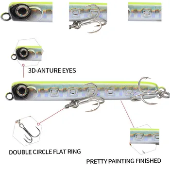 Wholesale 60mm Japanese Style Hard Plastic Fishing Bait 4.8g Sinking Pencil Lures for Perch Bass Trout for River Sea Fishing – Pencil – view 4
