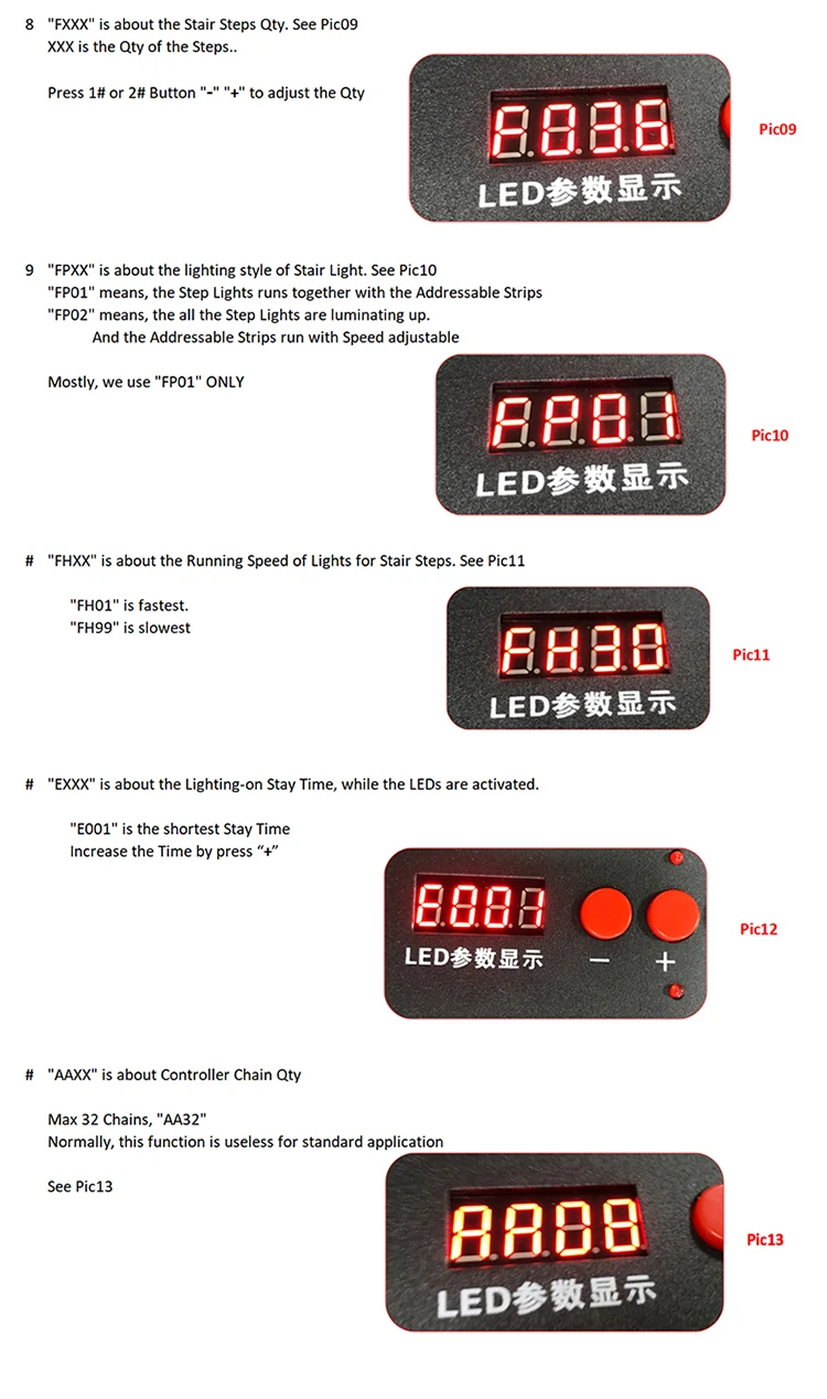 Pir Motion Sensor Stair Light Controller Dc12v 24v 36 Steps Ladder Led