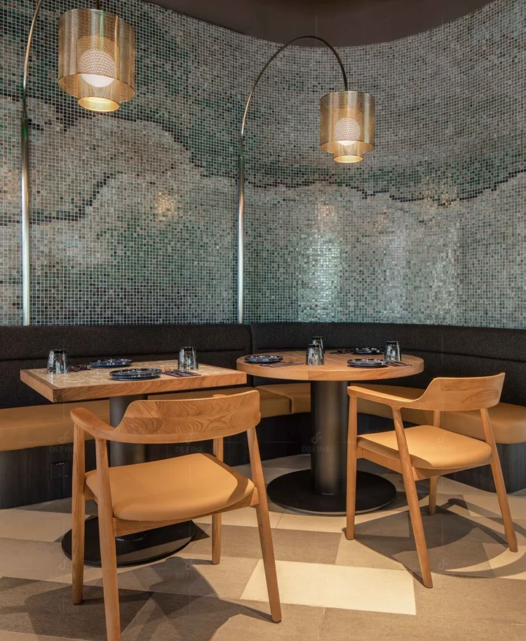 Luxury Restaurant Furniture Designs Sofa Bar Booth Seat Dining Table