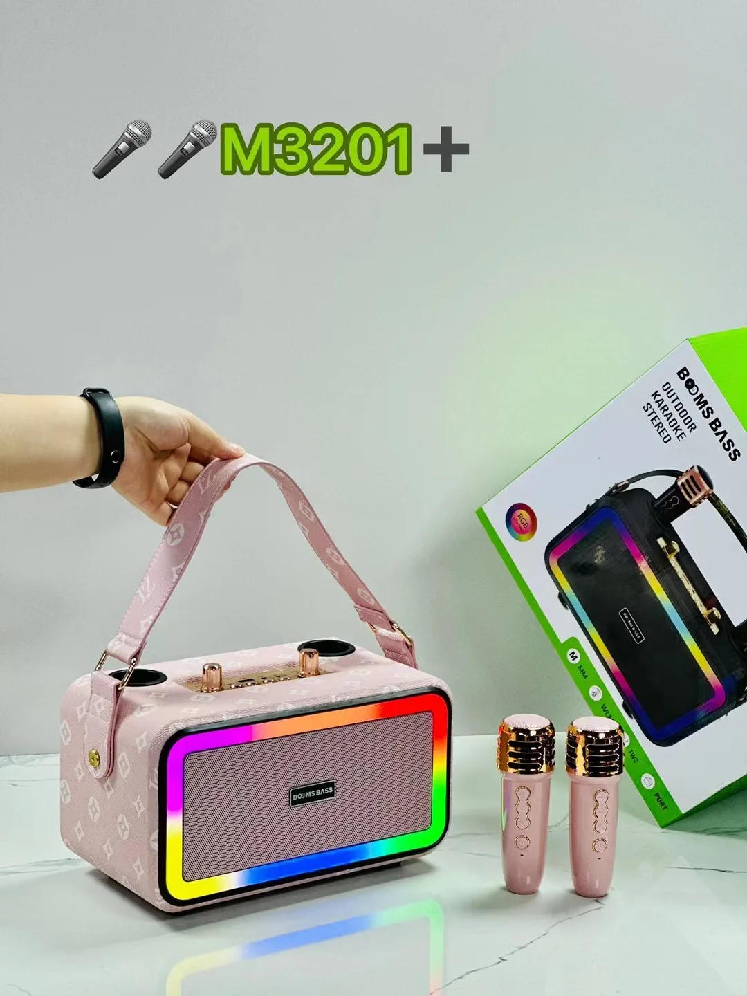 M3201 Leather Bluetooth Speaker - Portable & Powerful Sound