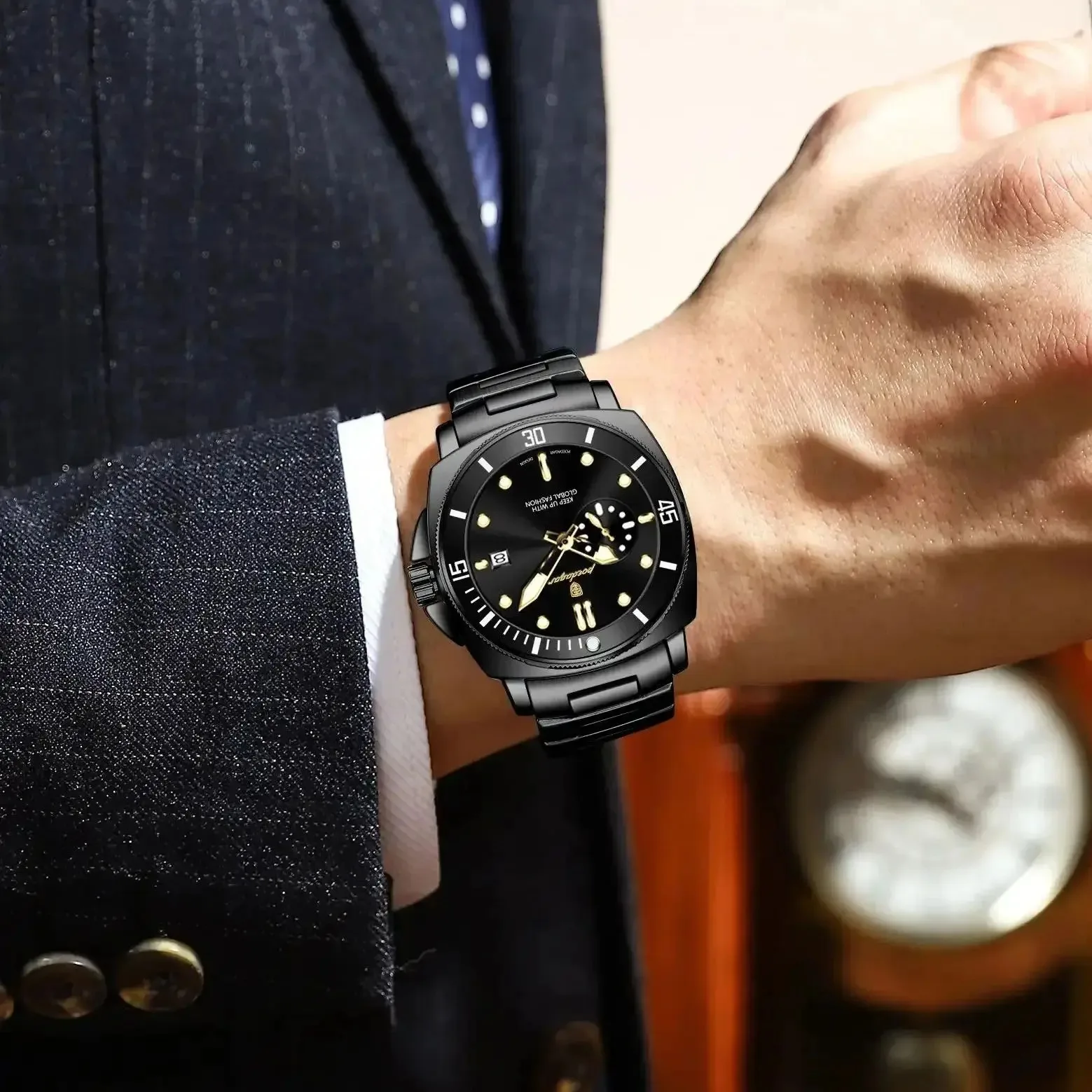 POEDAGAR 873 Top Original Fashion Wristwatch Luminous Waterproof Date Classic Men's Watc aperçu 6