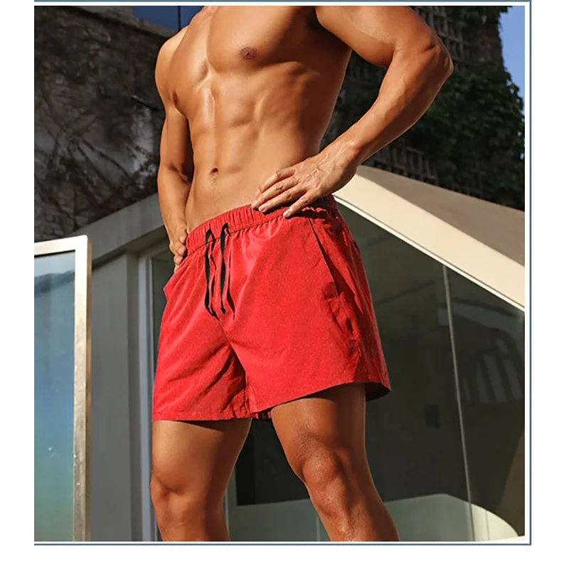 Men Running Shorts Bodybuilding Muscle Training Sportswear Exercise Gym Shorts