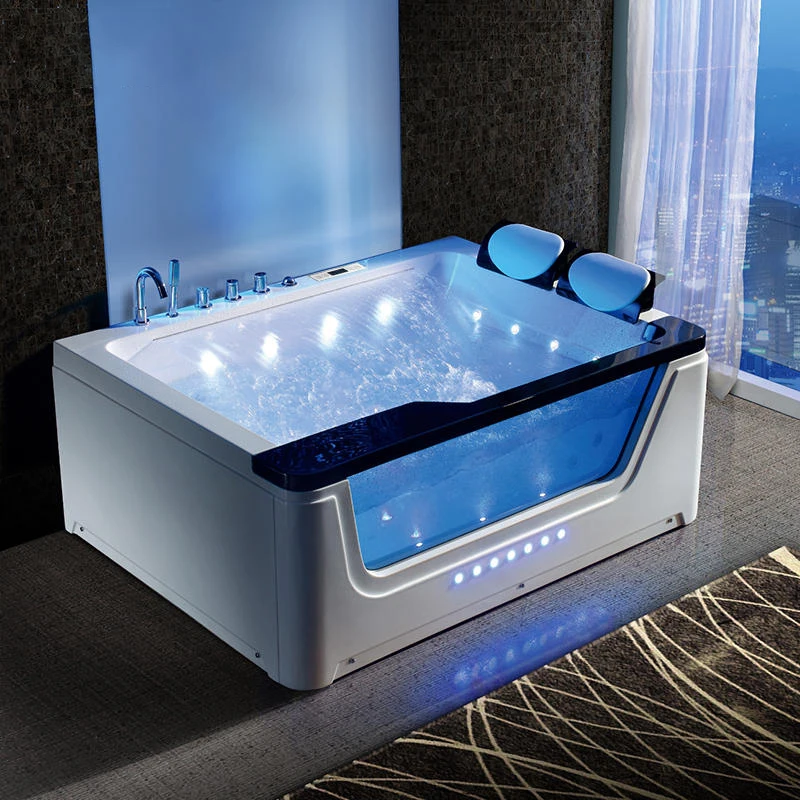 New Modern Design Single Glass 2 Persons Soaking Massage Bathtub Adult ...