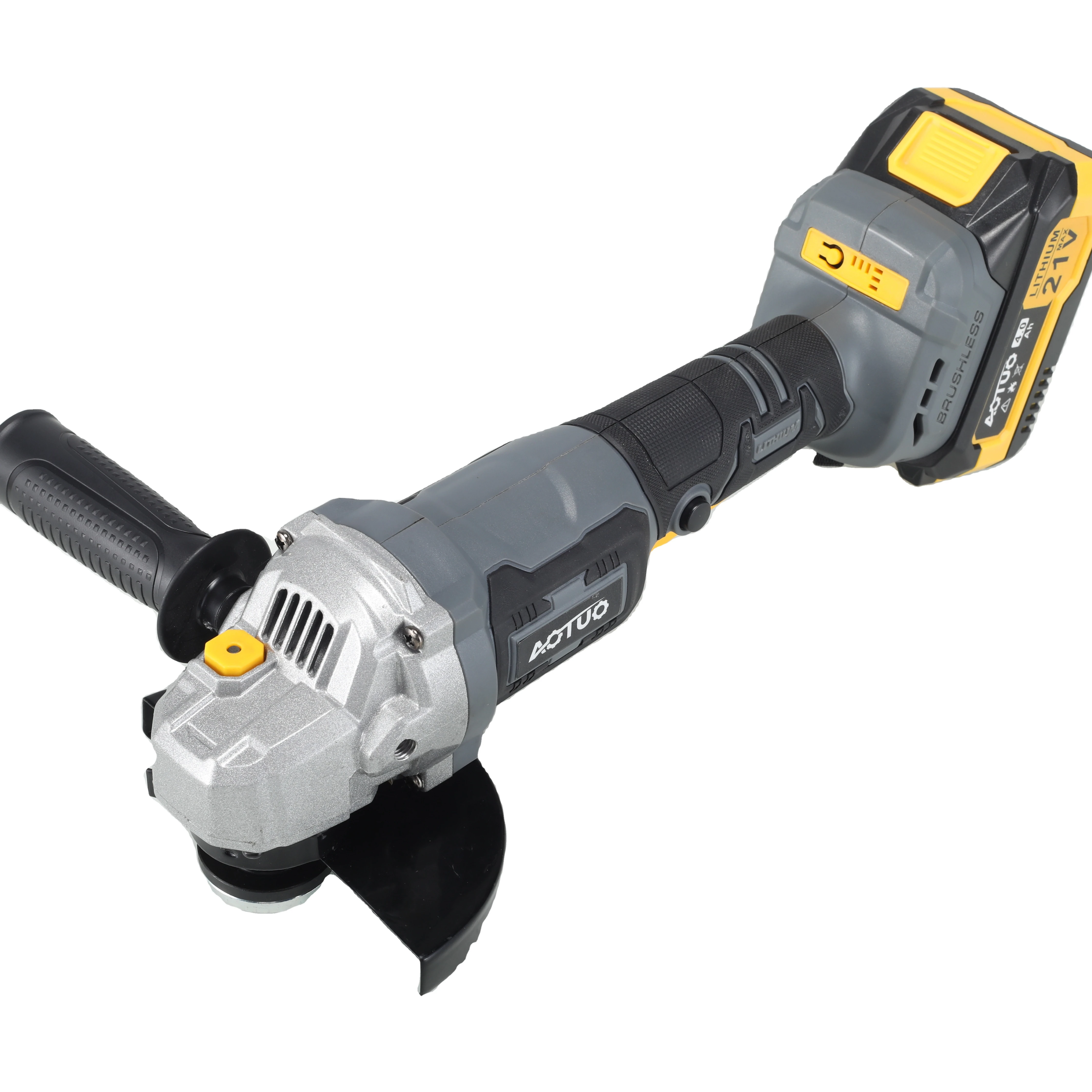 Professional Cordless Lithium Ion Electric Angle Grinder Brushless Heavy Duty Industrial Metalworking Grinding Power Tool